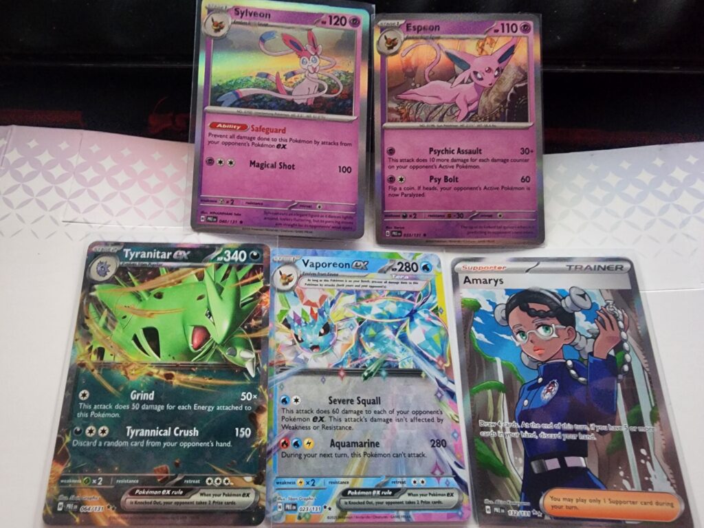 Please let my mistake be a lesson to you. Do NOT buy prismatic evolutions at a markup. You will regret it. I bought a single ETB at my local card shop for $130($120+tax). Here are my "hits." I hate myself for wasting the money. I probably wouldn't care at MSRP, but for what I paid, I am ashamed...