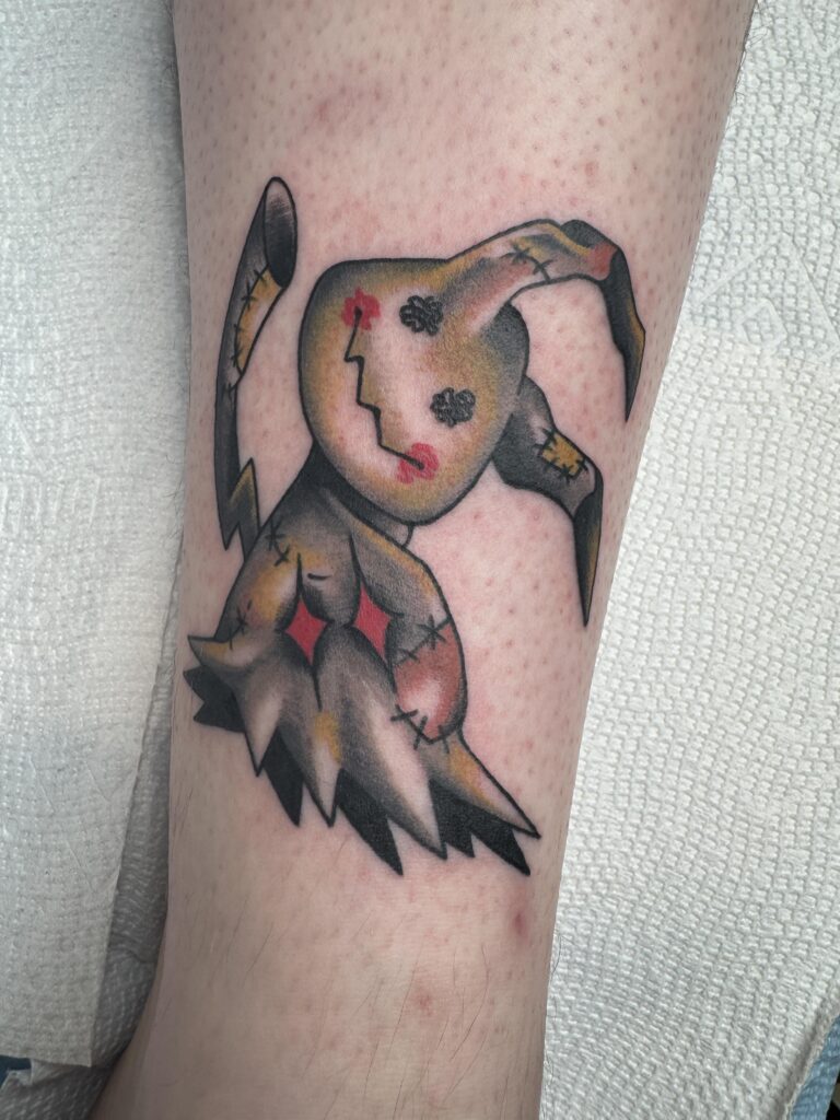 My latest Pokémon tattoo! (Mimikyu)