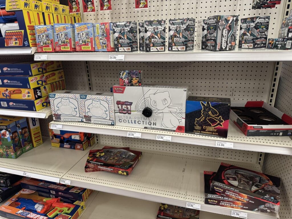 Check under your shelves at target, even rows down.