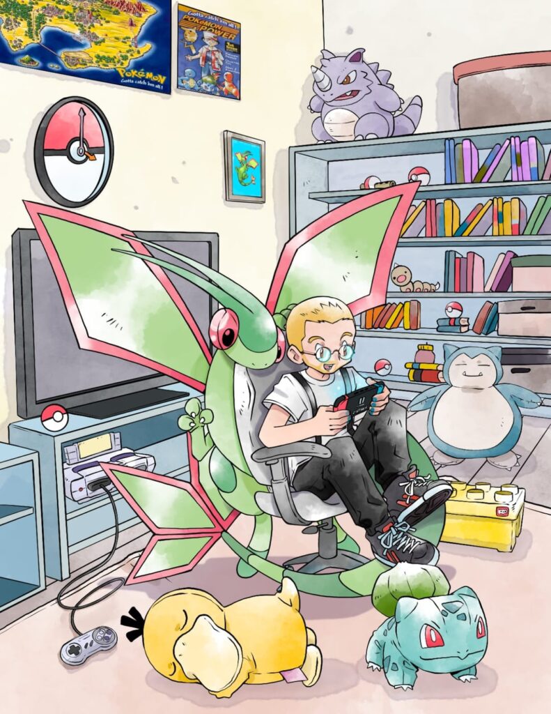 Fanart my best friend commissioned for my 30th birthday + reference pic