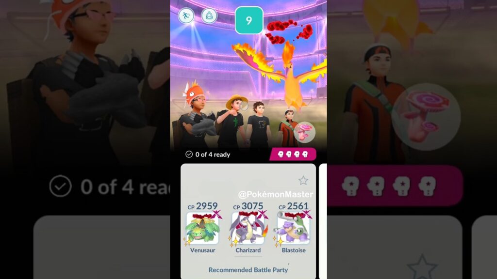 Shiny MEGA KANTO STARTERS vs DMax raid (Pokemon GO)