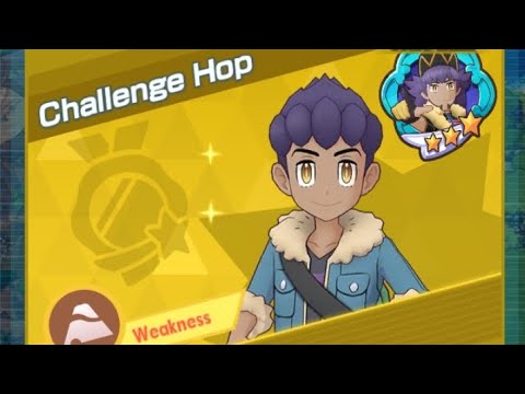 Pokemon Masters Ex: Damage Challenge - Challenge Hop (Ground Weak) (3vs3) Dealing 1M Damage