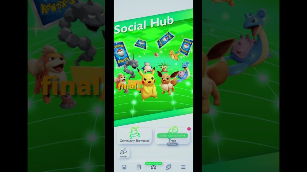 [Caption] PTCGP - Mirror trade to complete an emblem