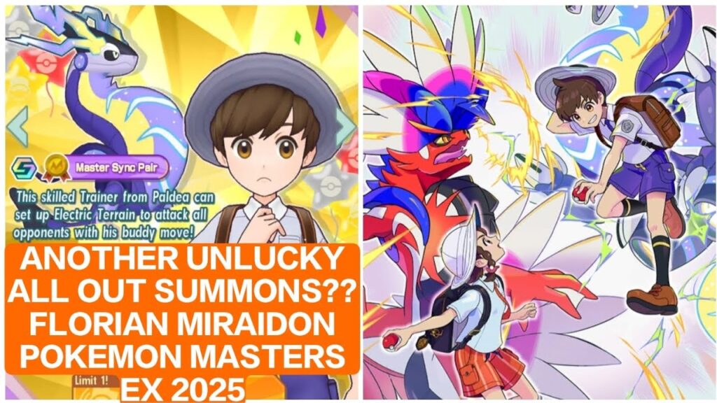 ANOTHER UNLUCKY ALL OUT SUMMONS?? FLORIAN MIRAIDON FLORIAN POKEMON MASTERS EX 5.5 ANNIVERSARY 2025