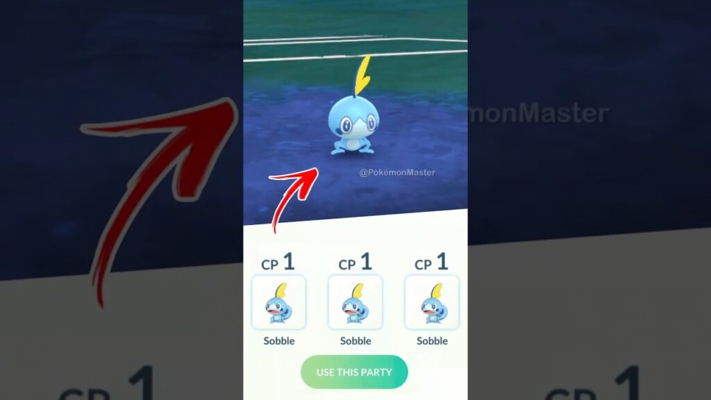 using Triple LeveL 1 SOBBLE in Pokemon GO.