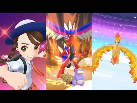 Juliana & Koraidon devour Moltres's sun with the help of egg Slowbro [Pokemon Masters EX]