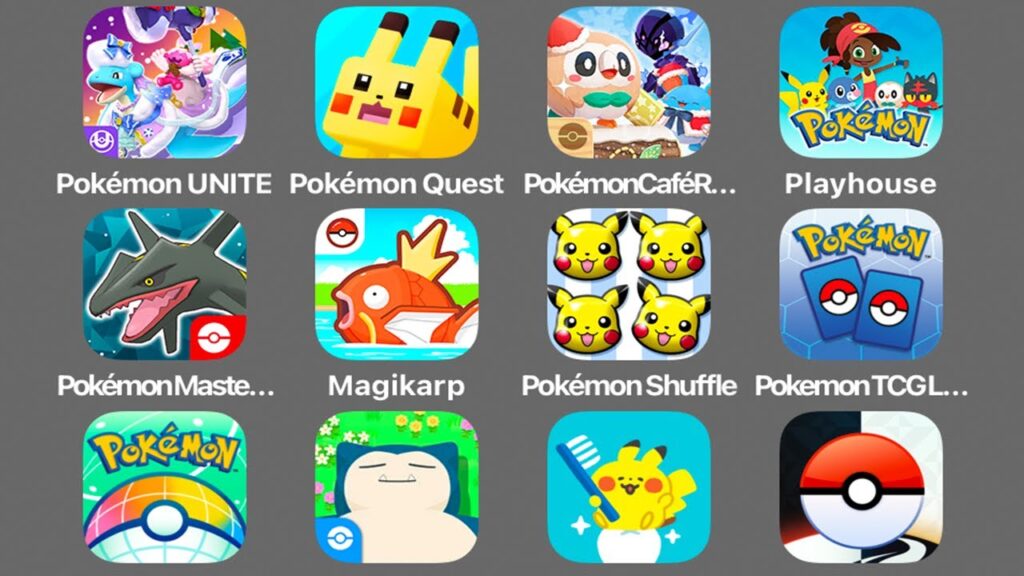 Pokemon Unite - Pokemon Quest - Pokemon Cafe Remix - Pokemon Playhouse - Pokemon Masters EX - TCG
