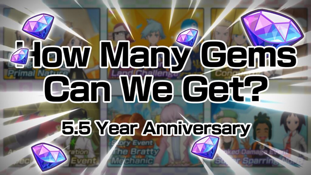 [Pokemon Masters EX] HOW MANY GEMS CAN WE GET? (5.5 Year Anniversary)