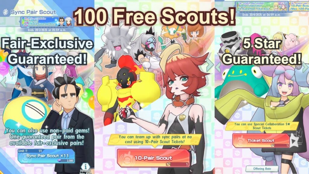 Pokemon Masters EX - 100 Free Scouts (February 2025, 5.5 Anniversary Countdown) + More Scouts!
