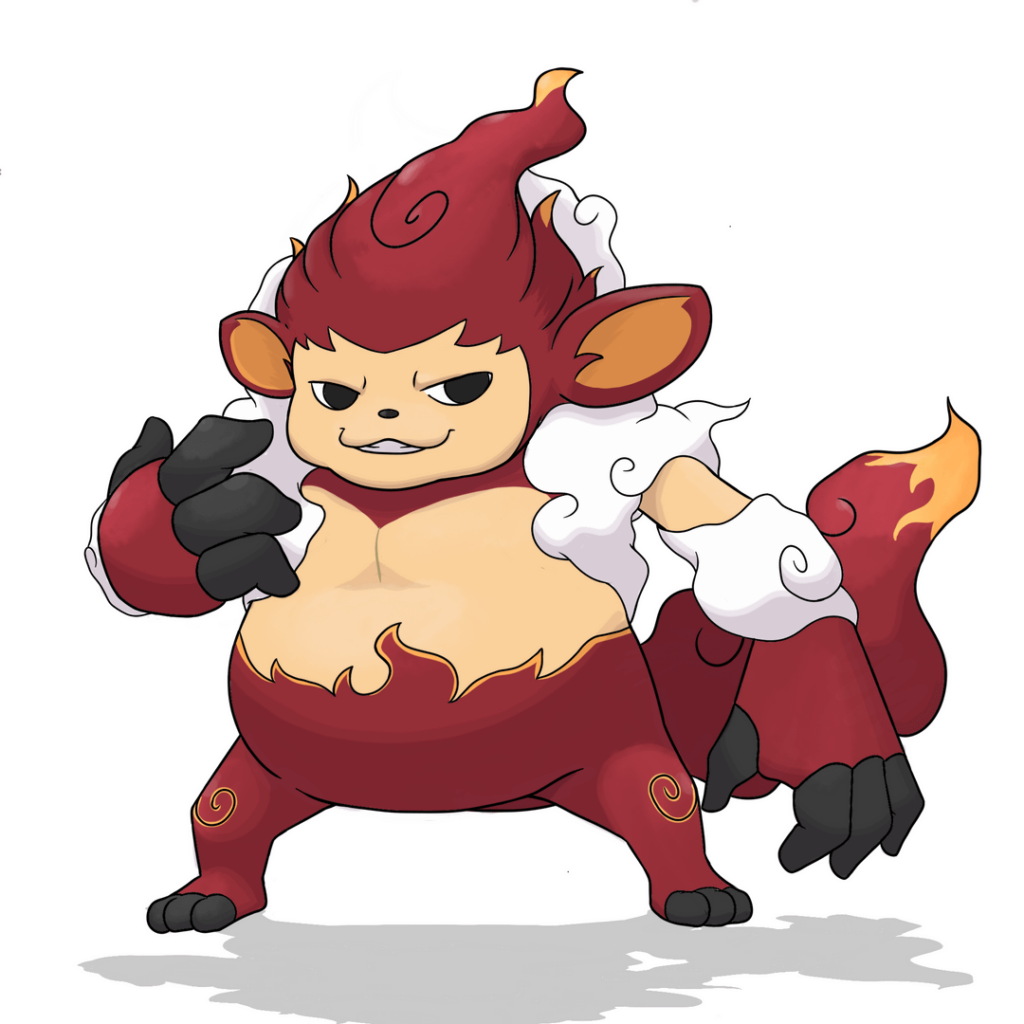 Gen V elemental monkes fakemon evos