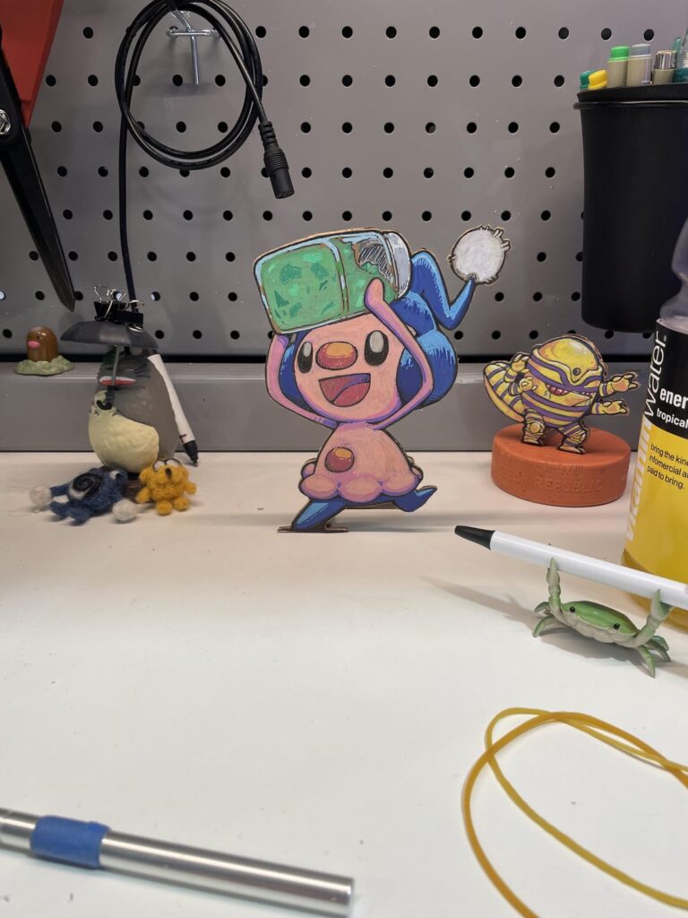 My Wife asked me to make her a tiny Mime Jr. to put in the kitchen [OC]