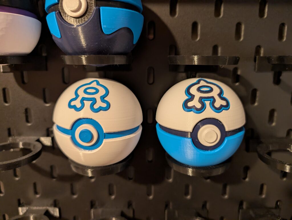 My first go at modelling a Pokeball, based off the Team Aqua Cards in the TCG