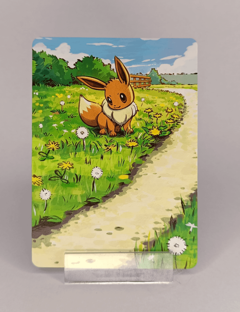 This Eevee card was such a joy to paint! I have yet to get my hands onto any prismatic evolutions cards to customize T-T