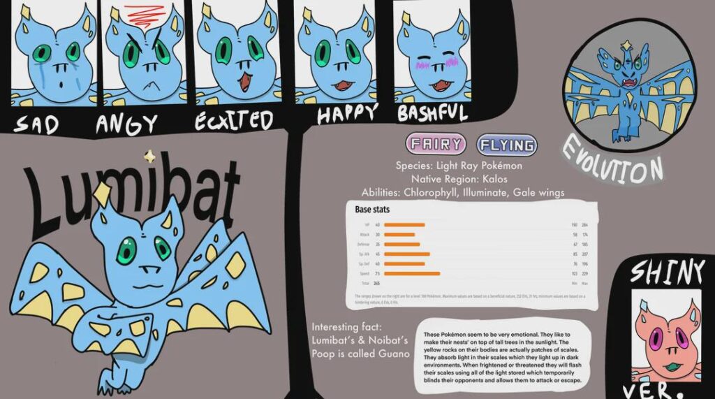 A lil guy I made to be the light counterpart to noibat