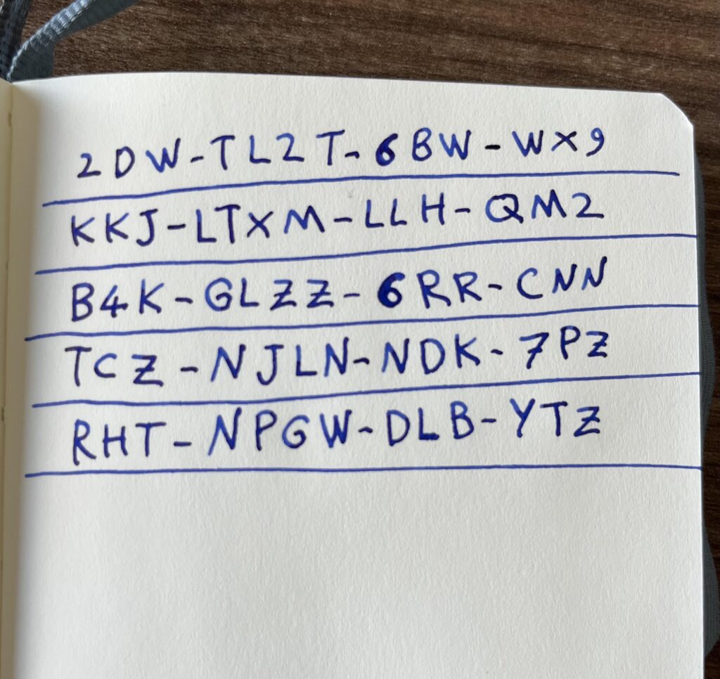 Free codes. Have fun!