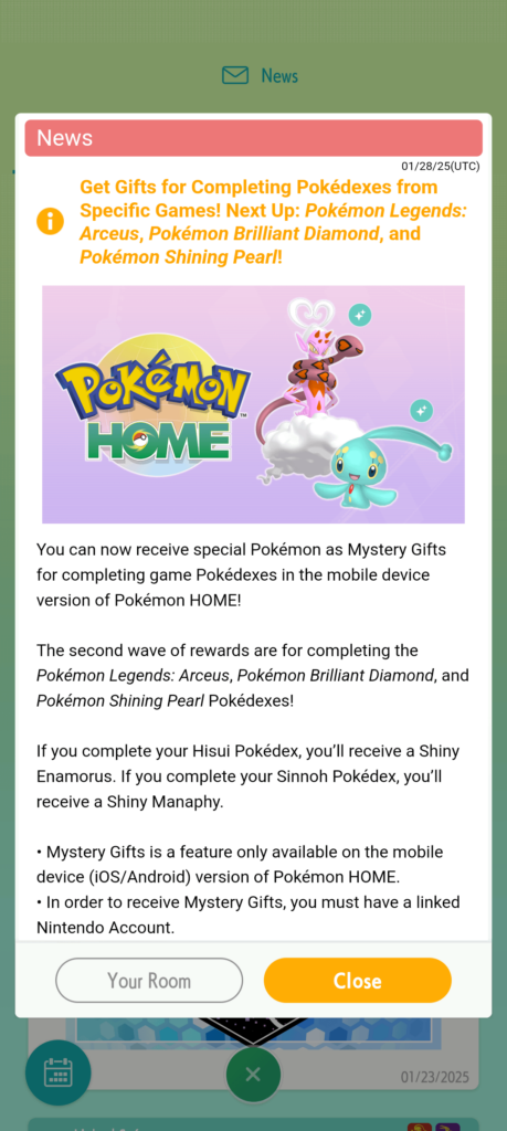 It is now possible to get shiny Manphy without Pokemon Ranger