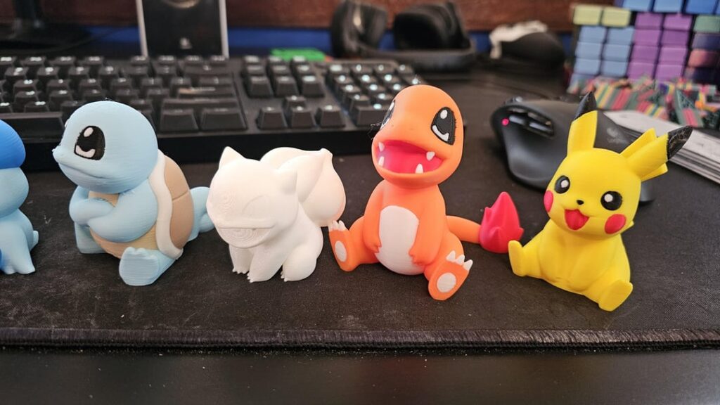 Do these 3d printed figures look like appropriate relative sizes? Visually is the first concern but also lore wise. Currently troubleshooting bulbasaur before I print color. I think he needs to be maybe 15% bigger? Not sure. Does squirtle seem a bit big maybe?