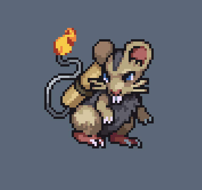 Just a cute little rat on fire