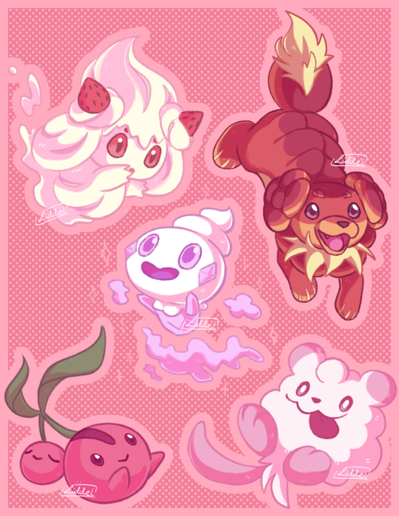 Some cute food pokemon! [OC]