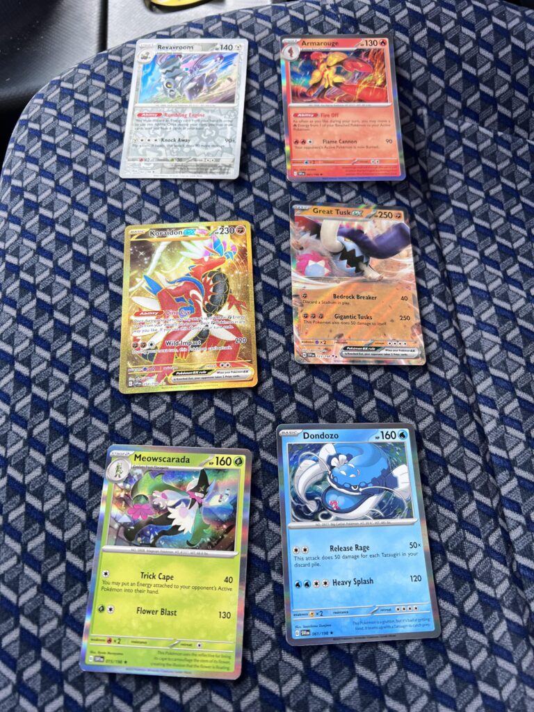 Bought 4 boosters from the kiosk at the grocery store for fun.