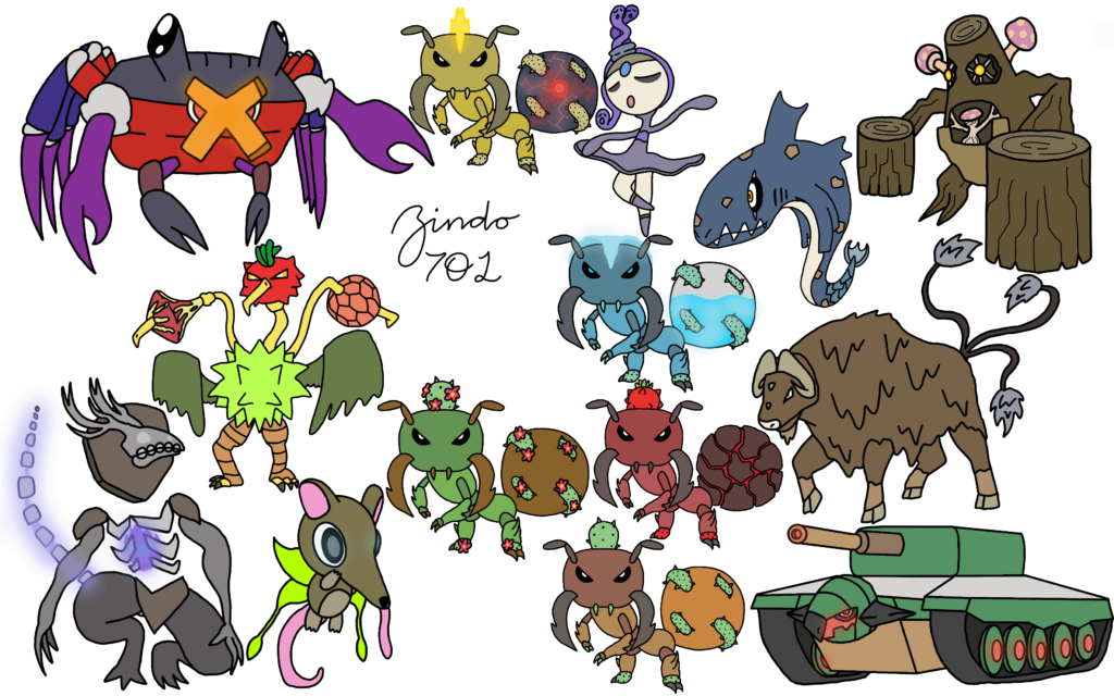 Sorry that this took a bit longer. By the way if you suggest an idea and you would like me to shade it after I reveal it on the next post then just message me and I'll get on it! And again, give me your fakemon/reigonal variants/convergent fakemon/ultra beasts/paradox forms/mega evo ideas