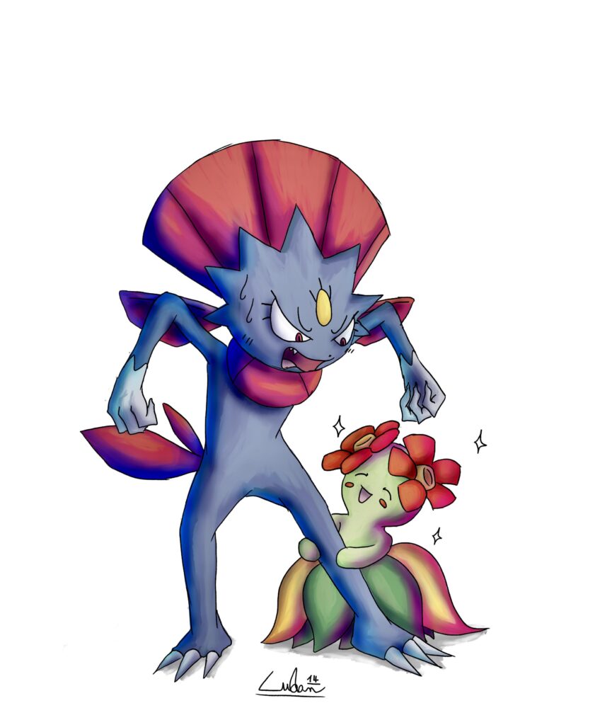 Weavile and Bellossom!