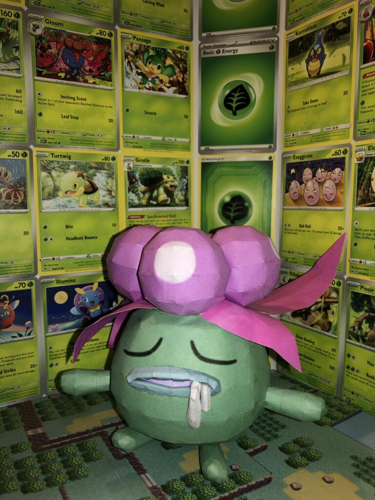 [OC] I recently added a Valencian Gloom to my papercrafted pokedex. (Also pictured: Valencian Ivysaur!)