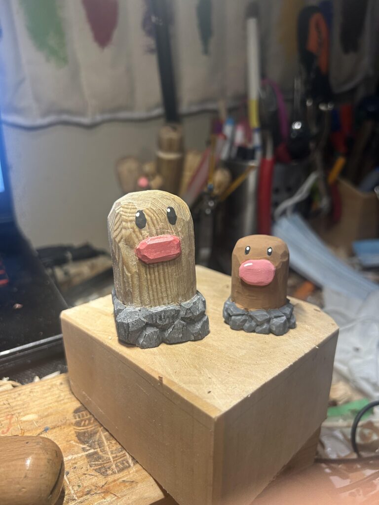I carved diglett outta wood