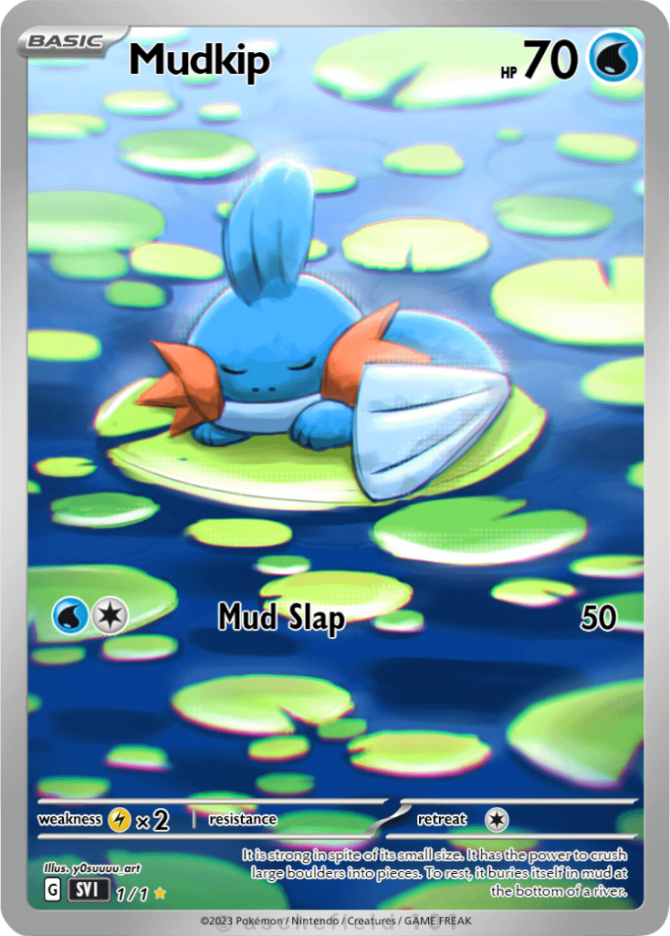 I drew a custom Mudkip full art!