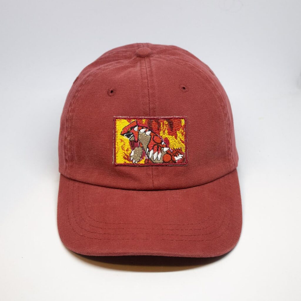 Groudon card I embroidered
