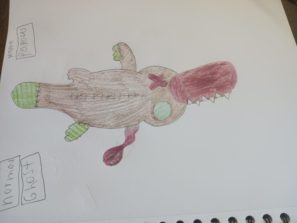 This is papous i just wanted to make a platypus pokemon and this is what I made