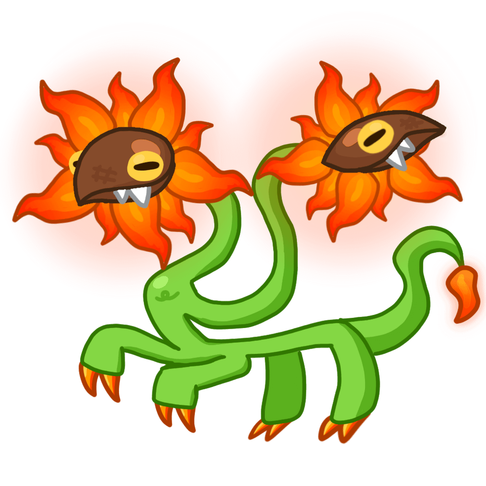 Sunflora if it was good and also a lizard I have no clue what happened in the order of the images