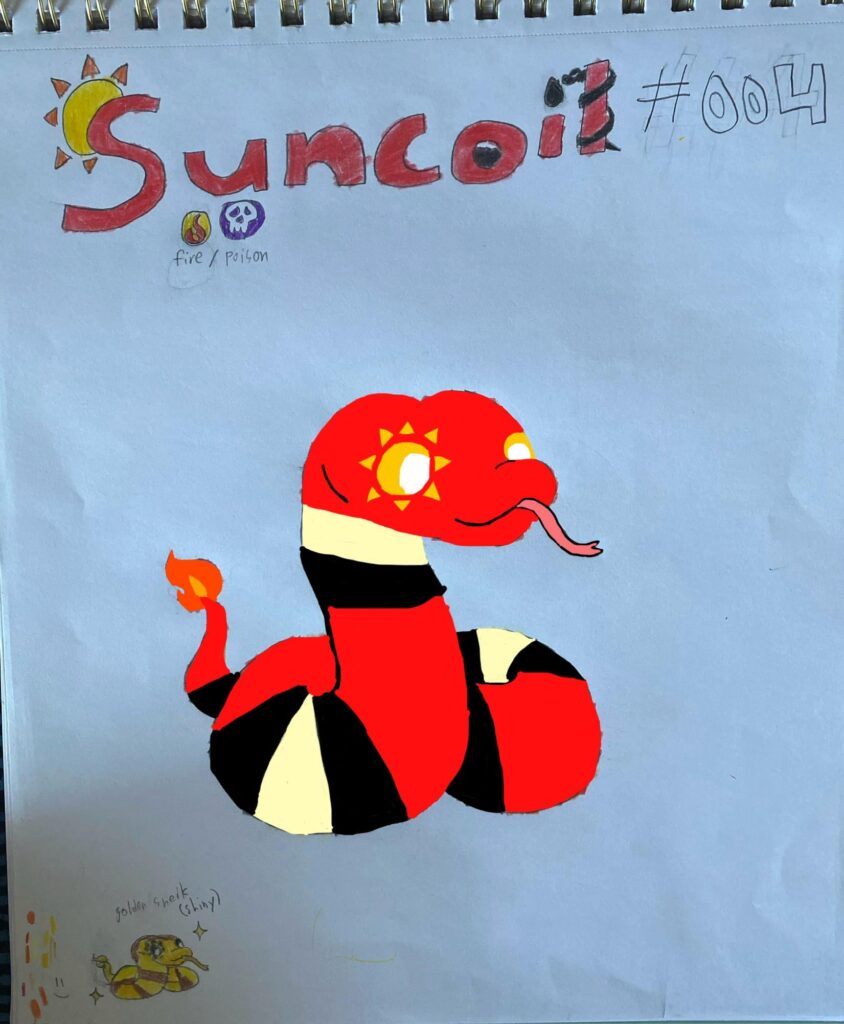 Suncoil the oil snake pokemon