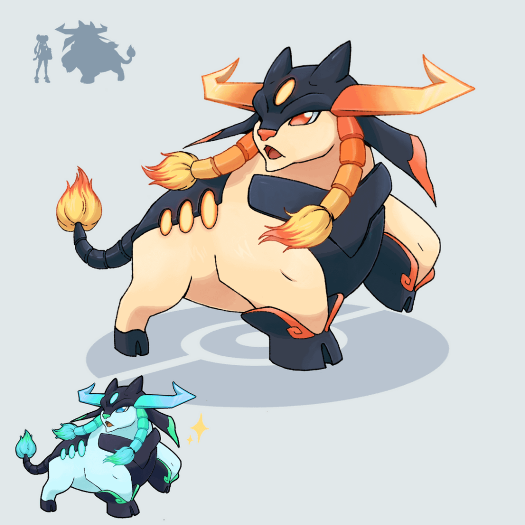 Rework of the final stage of my fire starter fakemon