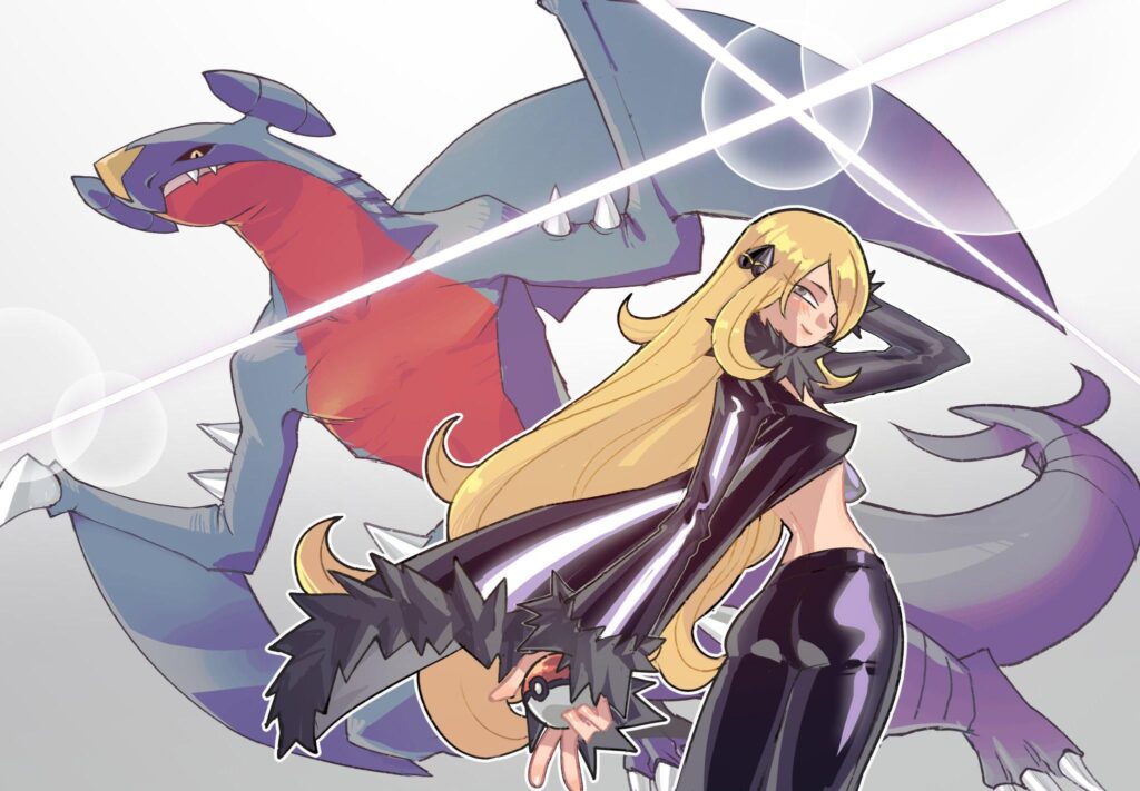 Cynthia and Garchomp (by me)