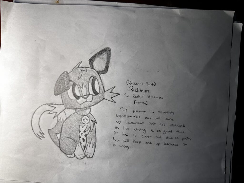 My German Shepard/Police Dog Pokemon. I'm having trouble choosing the first evo's name (explanation below)