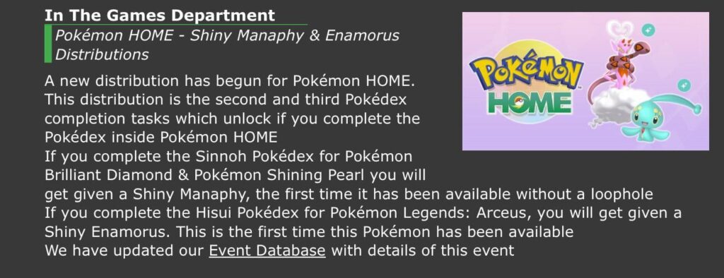 New shinys available through home