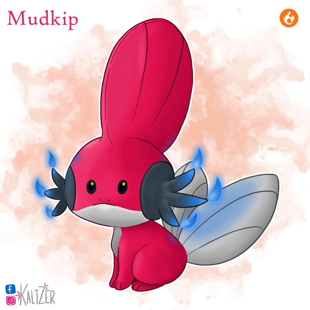 I drew a Mudkip variant!
