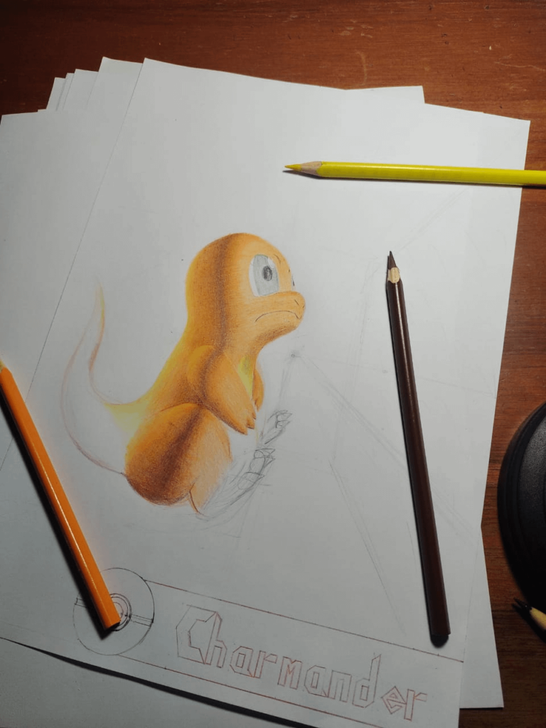 Progress on my Charmander fanart! (OC)