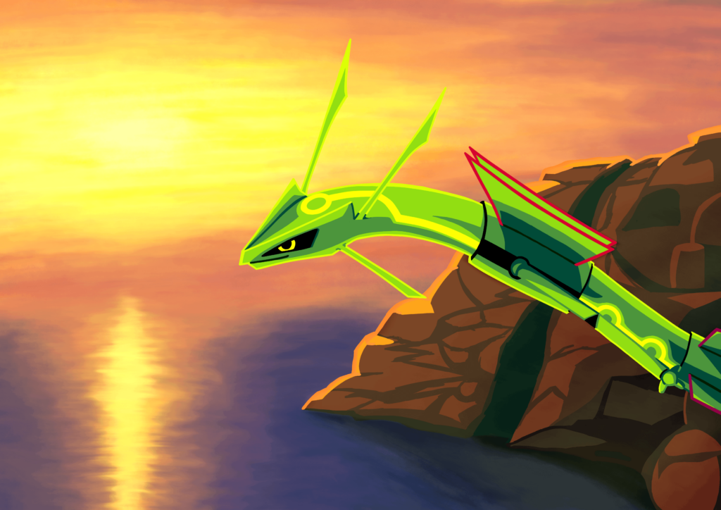 Rayquaza on a "Arceutual" journey through the horizon. very Authentic 💅