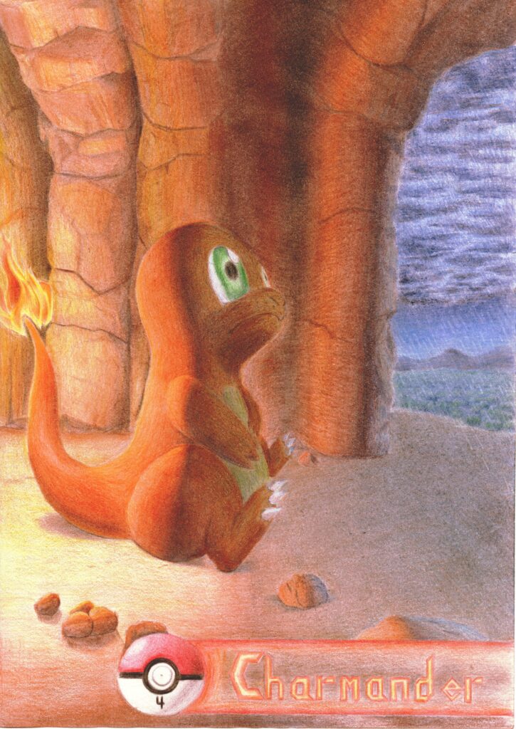 Hi! I drew a fanart of Charmander (OC)