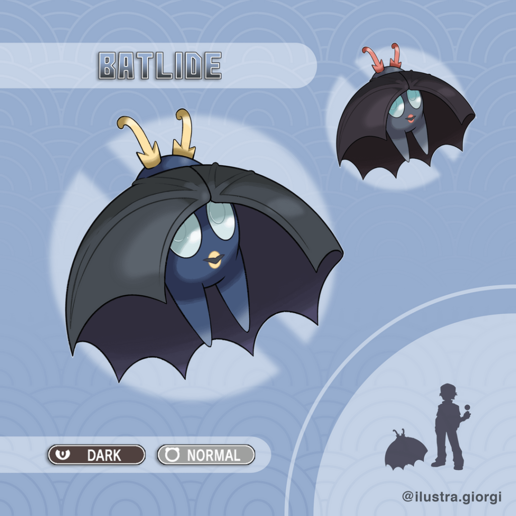 I created my first fakemon. These are based on batman and the joker and were so much fun to design, definitely going to do more :^)