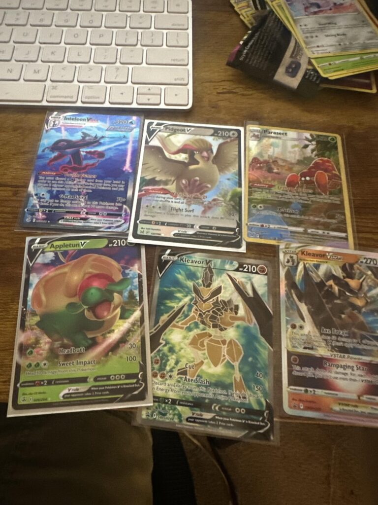 Keleavor V star boxes (2 lost origin 2 fusion strike, at MSRP 24.99 actually decent pick up to rip , 4 packs good hits had a blast