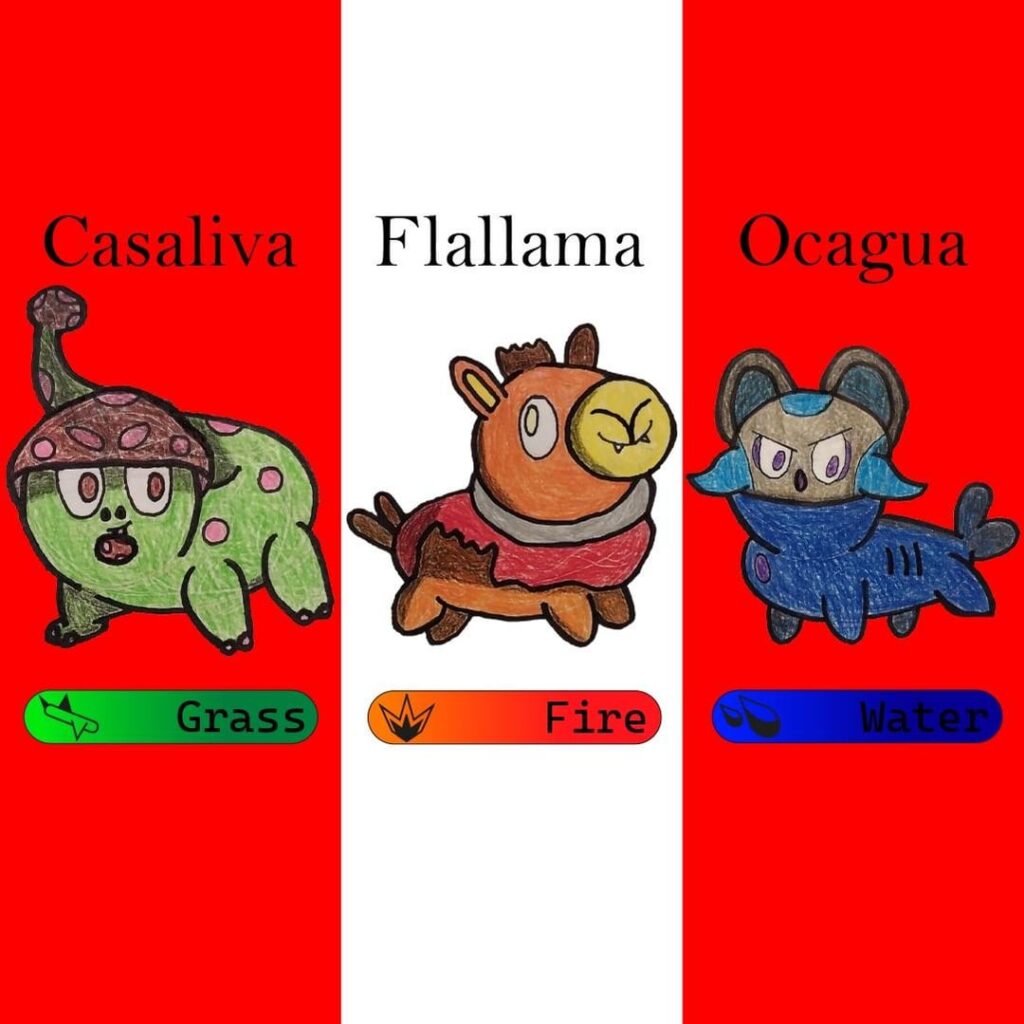 Starter Pokémon line for a Peru region!