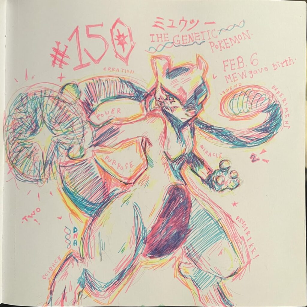 happy birthday mewtwo!!! ♡ [OC]