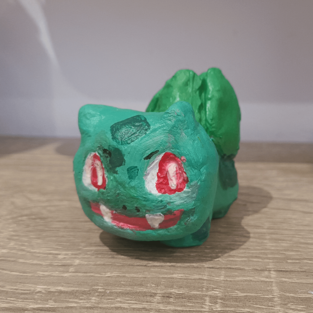 I made Bulbasaur from air clay!