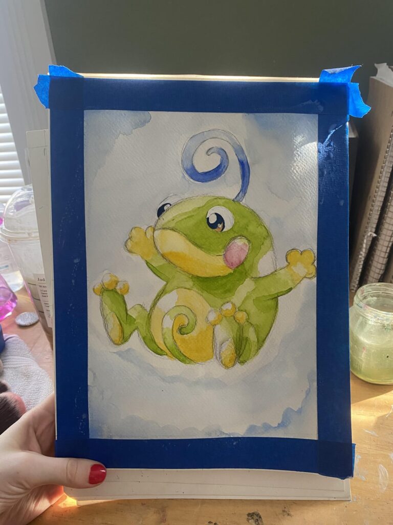I Painted a Politoed! feat. a poliwag figure i found at a shop