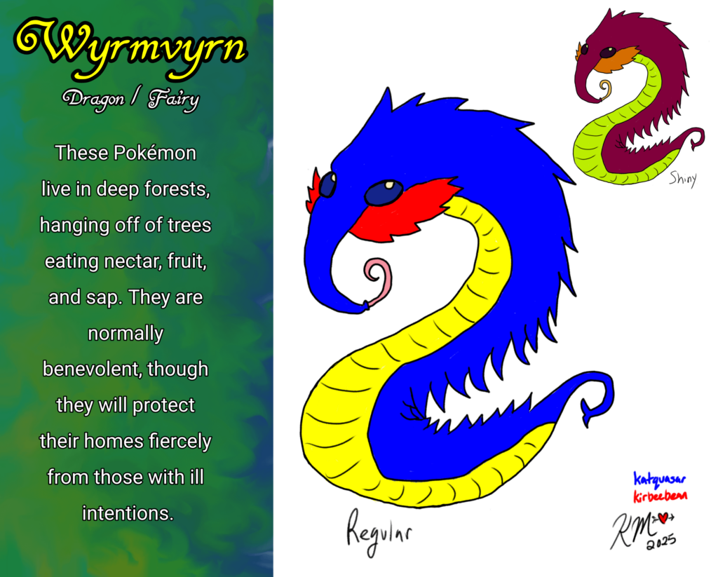 it's done (worm on string fakemon)