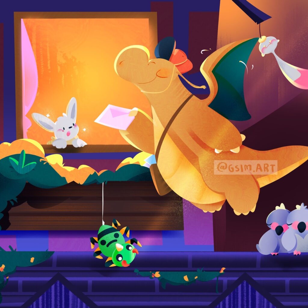 Dragonite & Postman Fanart for Pokemon Day!