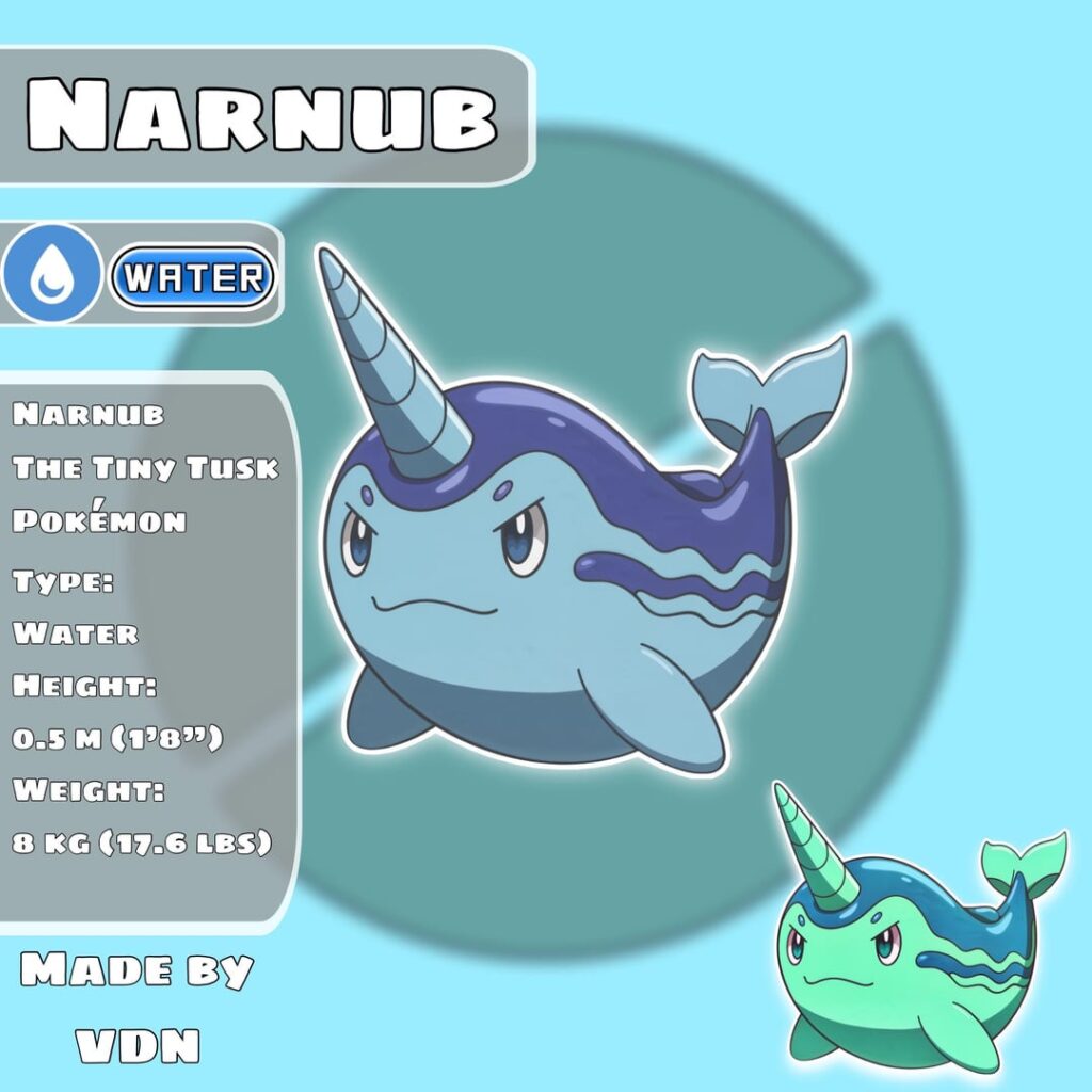 Narwhal Fakemon Evolution Line - What do you think?